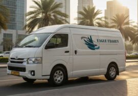 Chiller van rental Abu Dhabi with temperature-controlled refrigeration for food and pharmaceutical delivery