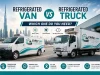 Refrigerated van and refrigerated truck side by side for cold chain delivery in the UAE