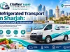 Refrigerated van delivering chilled goods in Sharjah industrial area
